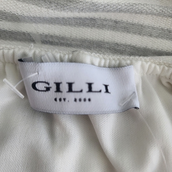 NWT Soft Flowy Dress Preppy Comfy Sz Large Striped Spring Cutout Cream Summer - Picture 6 of 10